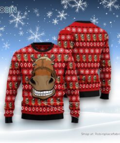Funny Horse Face Ugly Christmas Sweater For Men And Women, Farm Ugly Sweater