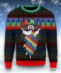 Funny Jesus Lgbt Ugly Christmas Sweatshirt, Sweater For Men & Women Adult, Christian Sweater, God Gift