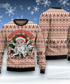 Funny Santa Claus Release The Kringle Ugly Christmas Sweater Funny Santa Claus Release The Kringle Ugly Christmas Sweater