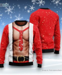 Funny Six Pack Muscle Ugly Christmas Sweatshirt, Sweater
