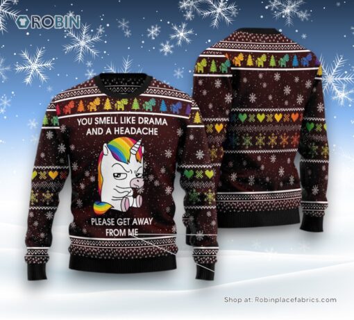 Funny Unicorn Ugly Christmas Sweatshirt, Sweater