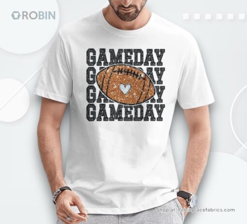 Game Day Football Bling Bling Football Lover Trendy Shirt