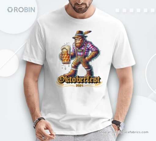 German Bigfoot Sasquatch Lederhose Oktoberfest 2024 Shirt