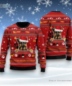 German Shepherd Christmas Ugly Christmas Sweater, Christmas Gift For Dog Love