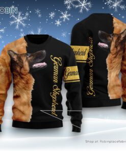 German Shepherd Half Cool Ugly Christmas Sweater