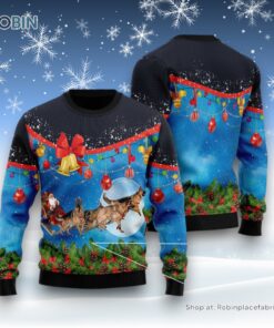 German Shepherd Sleigh Ugly Christmas Sweater