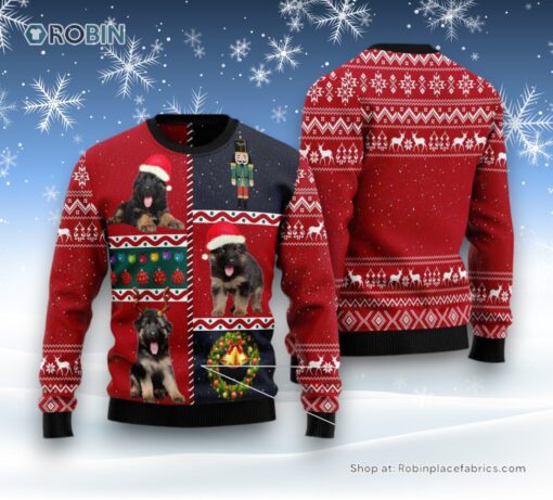 German Shepherd Vintage Ugly Christmas Sweatshirt, Sweater