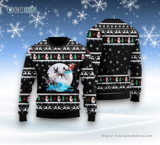 German Shorthaired Pointer Santa On Highway Ugly Christmas Sweater, Christmas Gift For Dog Love