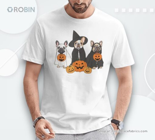 Ghost And Witch French Bulldog French Bulldog Halloween Shirt