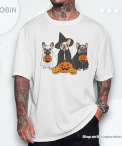 Ghost And Witch French Bulldog French Bulldog Halloween Shirt