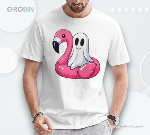 Ghost On A Pool Spooky Summer Summerween Halloween Shirt