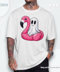 Ghost On A Pool Spooky Summer Summerween Halloween Shirt