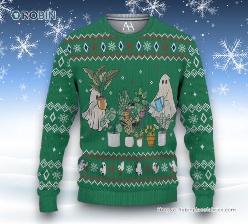 Ghost Plant Christmas Green Ugly Sweater and Sweatshirt