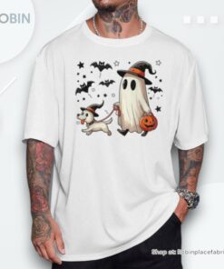 Ghost Walking Dog Spooky Season Halloween Coquette Shirt Ghost Walking Dog Spooky Season Halloween Coquette Shirt