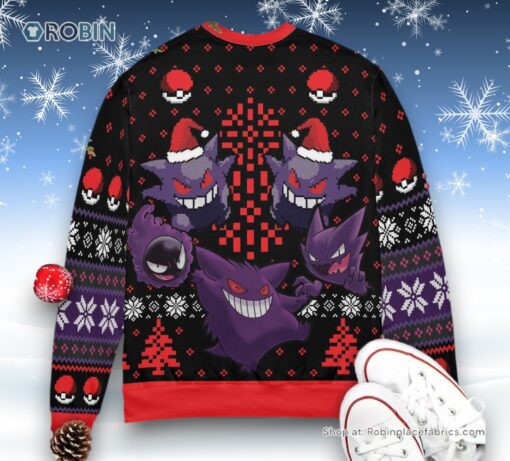 Ghosts Type Pokemon Christmas Ugly Sweater and Sweatshirt