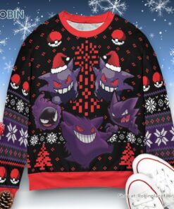 Ghosts Type Pokemon Christmas Ugly Sweater and Sweatshirt