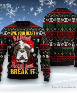 Give Your Heart Pitbull Ugly Christmas Sweater