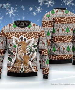 Giraffe Family Christmas Ugly Christmas Sweater