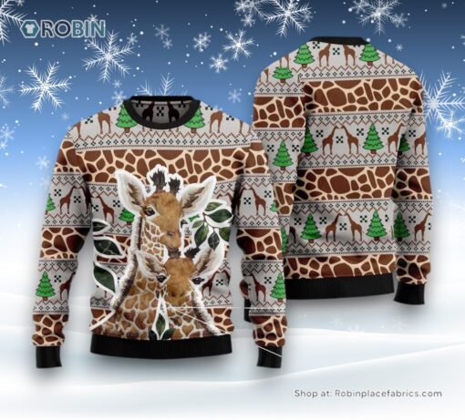 Giraffe Family Christmas Ugly Christmas Sweater