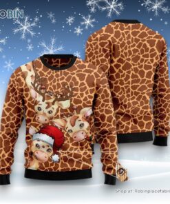 Giraffe Funny Ugly Christmas Sweatshirt, Sweater
