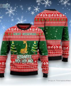Giraffe Ho Ho Ho Ugly Christmas Sweater Giraffe Ho Ho Ho Ugly Christmas Sweater