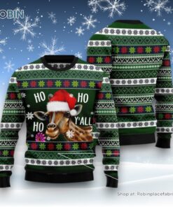 Giraffe Hohoho Y’All Ugly Christmas Sweater