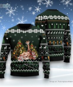 Giraffe Holiday Ugly Christmas Sweater