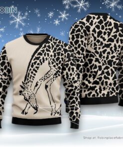 Giraffe Pattern Ugly Christmas Sweater
