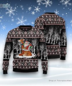 Giraffe Santa Claus Ugly Christmas Sweater For Men And Women, Christmas Gift