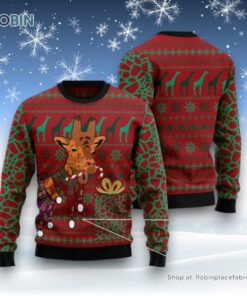 Giraffe Scarves Ugly Christmas Sweater