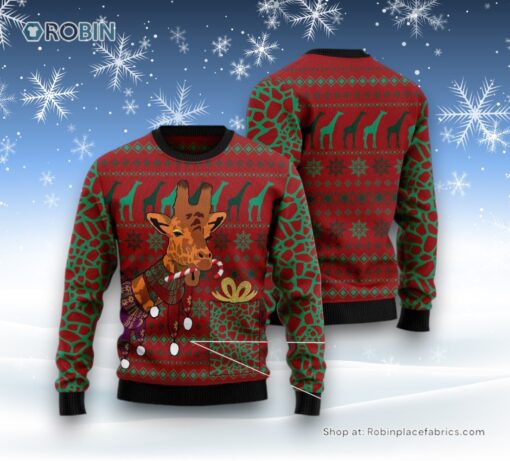Giraffe Scarves Ugly Christmas Sweater