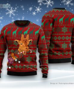 Giraffe Winter Ugly Christmas Sweater