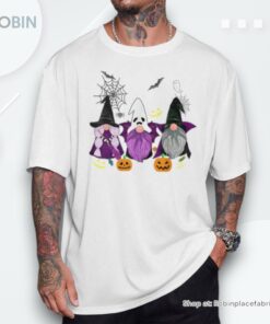 Gnomes Ghost Scary Gnome Autumn Pumpkin Halloween Men Shirt