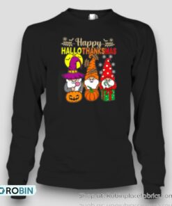 Gnomes Siblings Happy Hallothanksmas Teacher Unisex Shirt