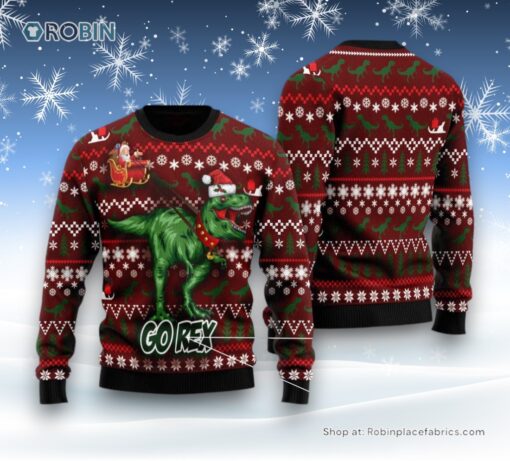 Go Rex Ugly Christmas Sweatshirt, Sweater