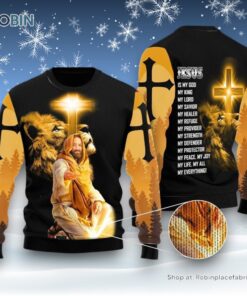 God Jesus Is My Everything Ugly Christmas Sweater For Men & Women, Christian Sweater, God Gift