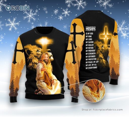 God Jesus Is My Everything Ugly Christmas Sweater For Men & Women, Christian Sweater, God Gift