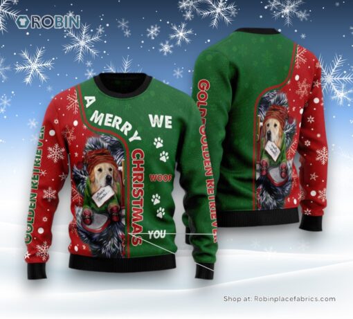 Golden Retriever A Mery Christmas Ugly Christmas Sweatshirt, Sweater