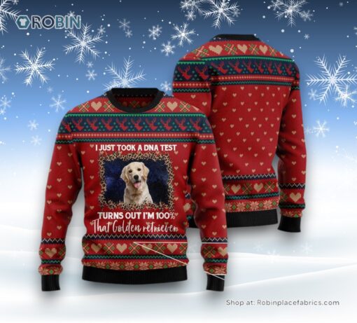 Golden Retriever Dna Ugly Christmas Sweater