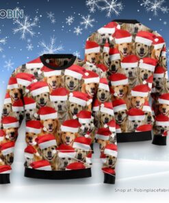 Golden Retriever Group Awesome Ugly Christmas Sweater
