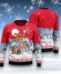 Golden Retriever Santa Claus Ugly Christmas Sweater