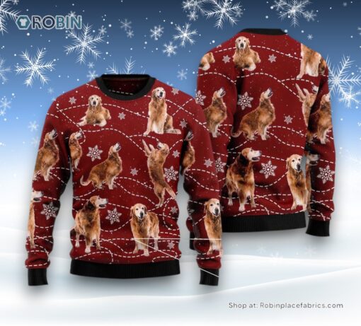 Golden Retriever Xmas Ugly Christmas Sweater