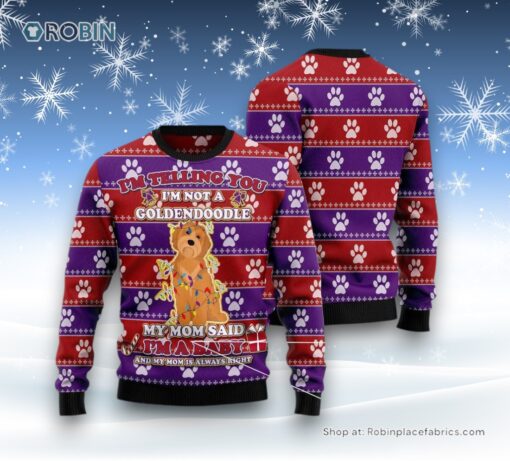 Goldendoodle Baby Christmas Ugly Christmas Sweater