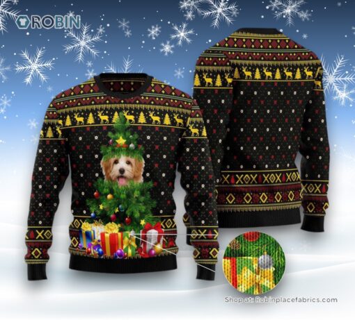 Goldendoodle Pine Ugly Christmas Sweatshirt, Sweater