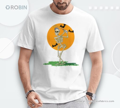 Golfing Skeleton Halloween Golf Halloween Golfer Shirt