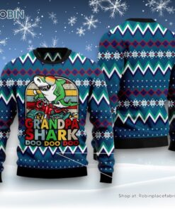 Grandpa Shark Dododo Ugly Christmas Sweater