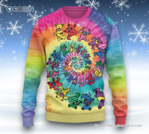 Grateful Dead Tie Dye Sweater and Sweatshirt Christmas