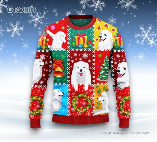 Great Pyrenees Dog Lovers Christmas Wishes All Over Sweater, Christmas Gift For Dog Love