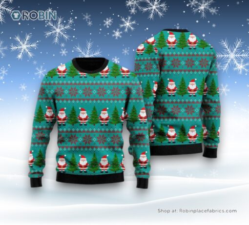 Green Santa Claus Merry Christmas Ugly Christmas Sweater For Men And Women, Christmas Gift
