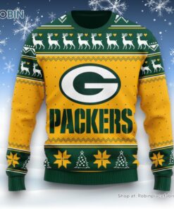 Green Yellow Green Bay Packers Christmas Gift Custom Number And Name Ugly Sweater and Sweatshirt Green Yellow Green Bay Packers Christmas Gift Custom Number And Name Ugly Sweater and Sweatshirt